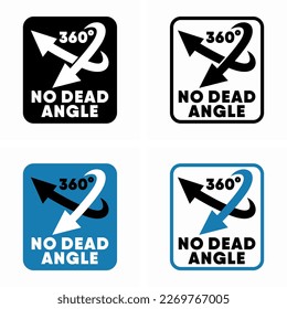 No dead angle vector information sign