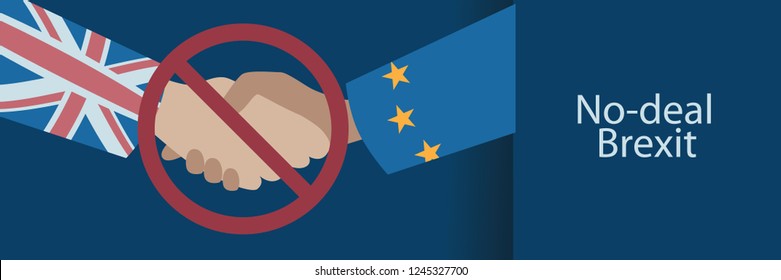 No Deal Brexit Design. Eps10 Vector Illustration.