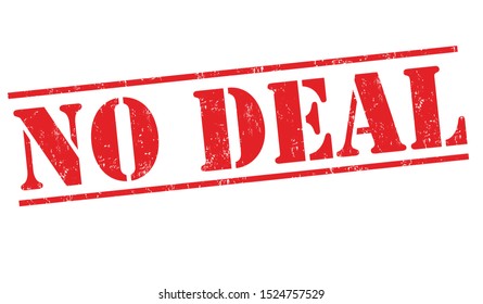 No deal sign or stamp on white background, vector illustration