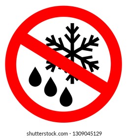 No defrost, keep frozen sign on white background