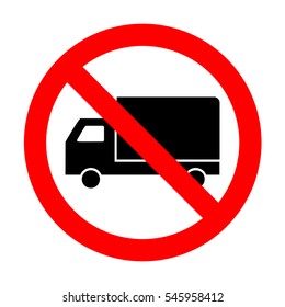 No Truck Symbol Sign Vector Illustration Stock Vector (Royalty Free ...