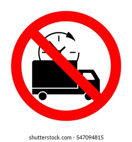 No Delivery sign illustration. 