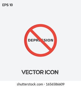 Icono vectorial "Sin depresión". Ui/Ux. Calidad superior.