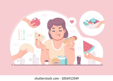 No Diet Concept Illustration Background