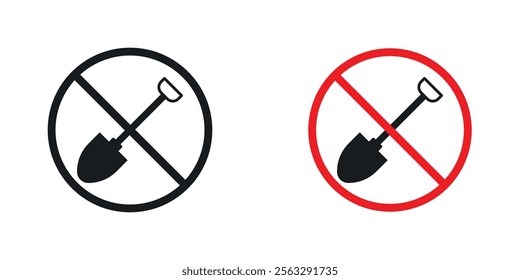 No digging sign pack for app and website ui designs.