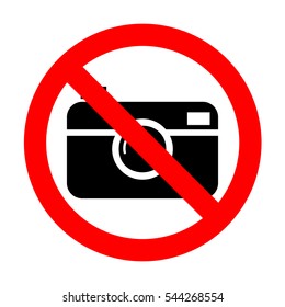 No Digital photo camera sign. 