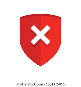 No digital secured icon. Flat illustration of no digital secured vector icon for web design
