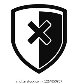 No digital secured icon. Simple illustration of no digital secured vector icon for web design isolated on white background
