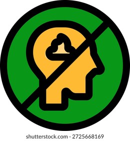 kein schmutziger Geist gefüllt Stil Symbol Design
