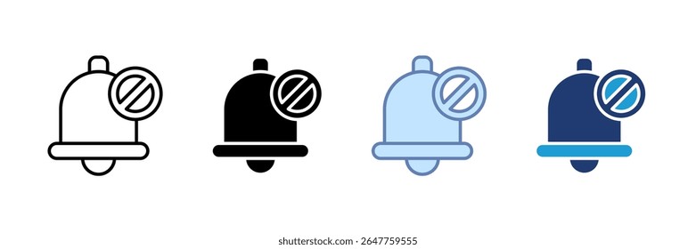 No Distractions Icon Set Multiple Style Collection