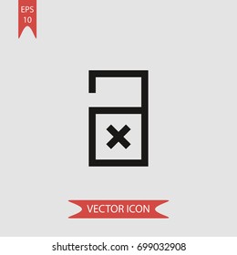 No disturb vector icon, illustration symbol
