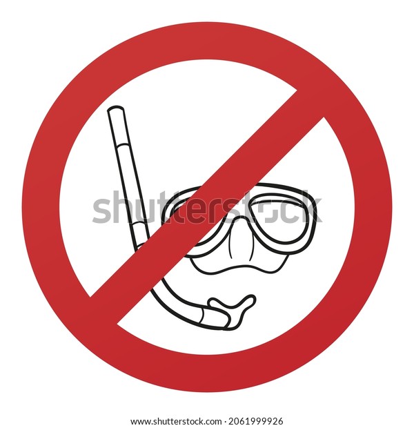 No Dive Symbol Isolated On White Stock Vector (Royalty Free) 2061999926 ...