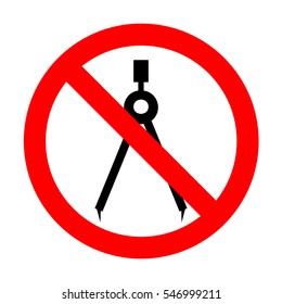 No Divider simple sign. 