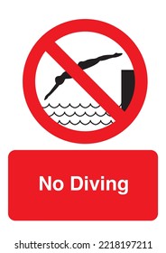 NO DIVING SAFETY SIGN DESIGN
