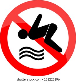 No diving sign