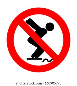 No Diving Sign