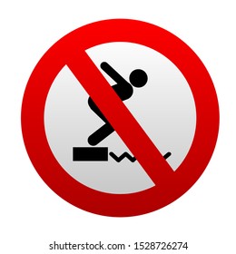 No diving sign. vector icon.