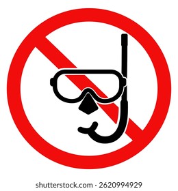 No diving sign. Vector illustration design.