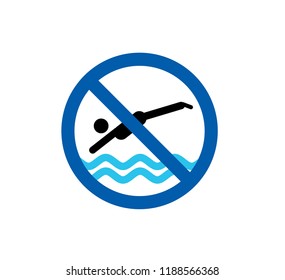 no diving, swimming pool rules or prohibited sign