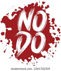 No Do White illustrations with patches for t-shirts and other uses