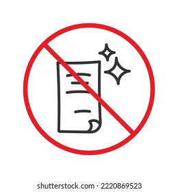 No hay ningún icono de documento. Icono de archivo prohibido. No hay signo de vector de archivo. Icono vectorial de edición prohibida. Advertencia, precaución, atención, restricción de diseño plano de señalización. No editar