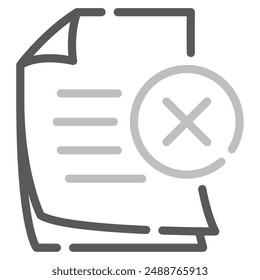 No Documents icon for web, app, infographic, etc