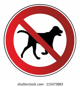No dog allowed - isolated