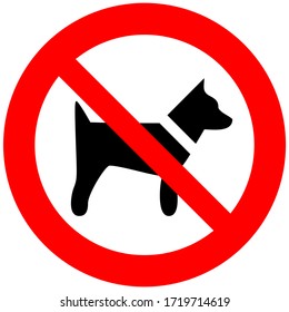 No Dog allowed sign vector isolated on white