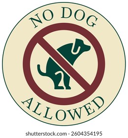 No dog allowed warning sign