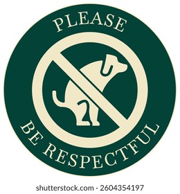 No dog allowed warning sign