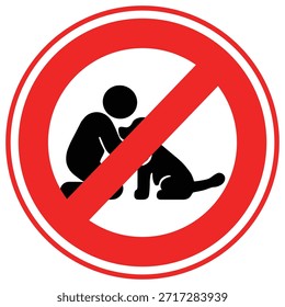 Ícone de Vetor de abraço sem cachorro que pode facilmente modificar ou editar

