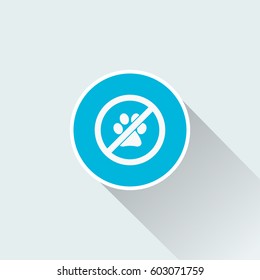 no dog icon with long shadow