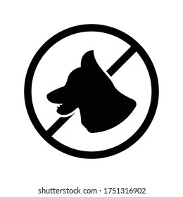 no dog icon sign vector