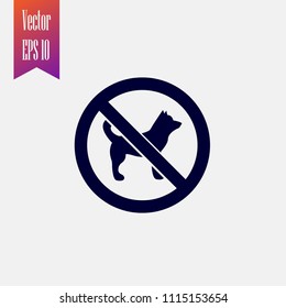 no dog icon vector. no animals