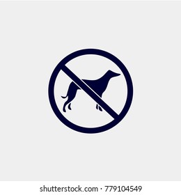 no dog icon, Vector illustration. dog icon vector
