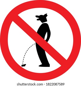 No se permite la señal de ningún perro o hombre.
