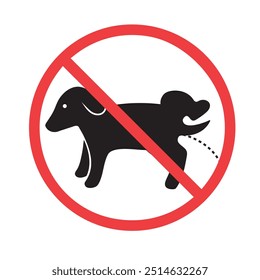 No hay signo de Vector de orina de perro