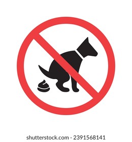No dog poo vector sign