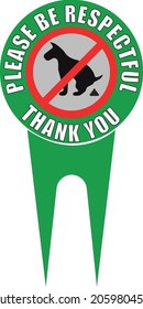 No dog poop vector symbol vector illustration with the words 