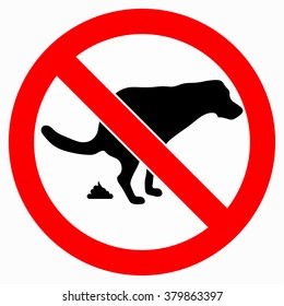 No Dog Pooping Sign