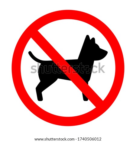 No Dog , prohibition sign, vector illustration