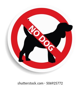 No dog sign on white background.vector illustration
