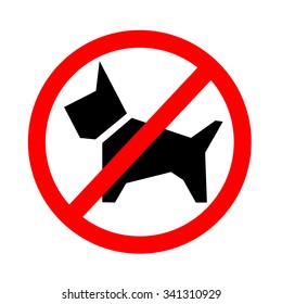 No dog sign. vector