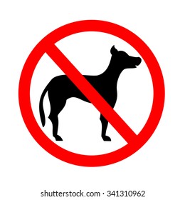 No Dog Sign Vector Stock Vector (Royalty Free) 341310962 | Shutterstock