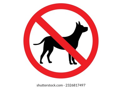 No dog sign vector, eps 10