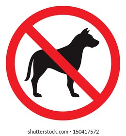 No dog sign, vector illustration