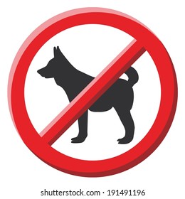 No dog sign vector illustration