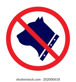 No dog sign, vector illustration