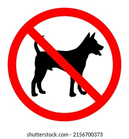 No dog sign. Vector illustration. EPS10