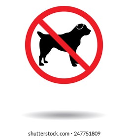 No dog sign, vector illustration 